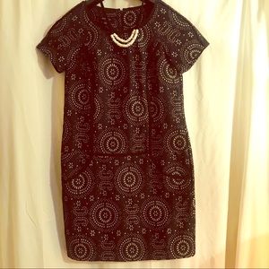 Black and tan short sleeve dress